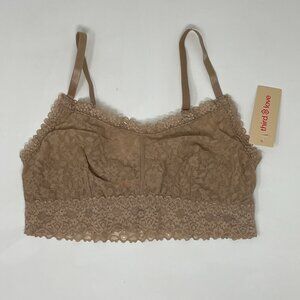 NWT Third Love Floral Lace Bra Bralette Mesh Beige Small